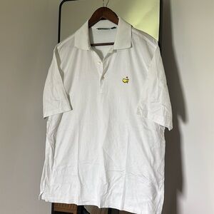 MASTERS GOLF AMEN CORNER MEN WHITE 100% PIMA COTTON POLO SHIRT TWO-PLY EXCLUSIVE